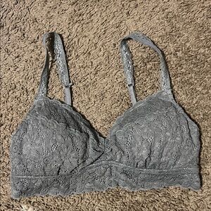 Aerie Lace Bralette in Charcoal